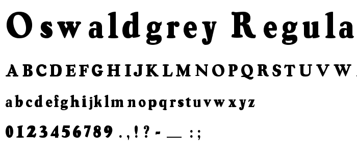 OswaldGrey Regular font